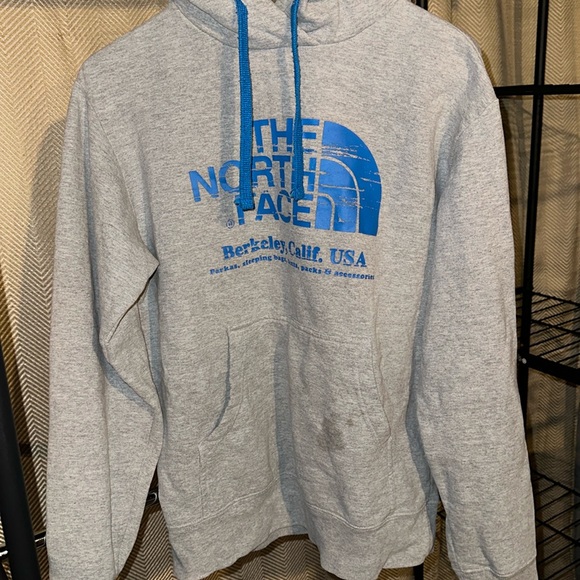 Mens used small The North Face pull over hoodie gray - Picture 1 of 5